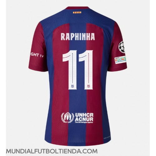 Camiseta Barcelona Raphinha Belloli #11 Primera Equipación Replica 2023-24 mangas cortas